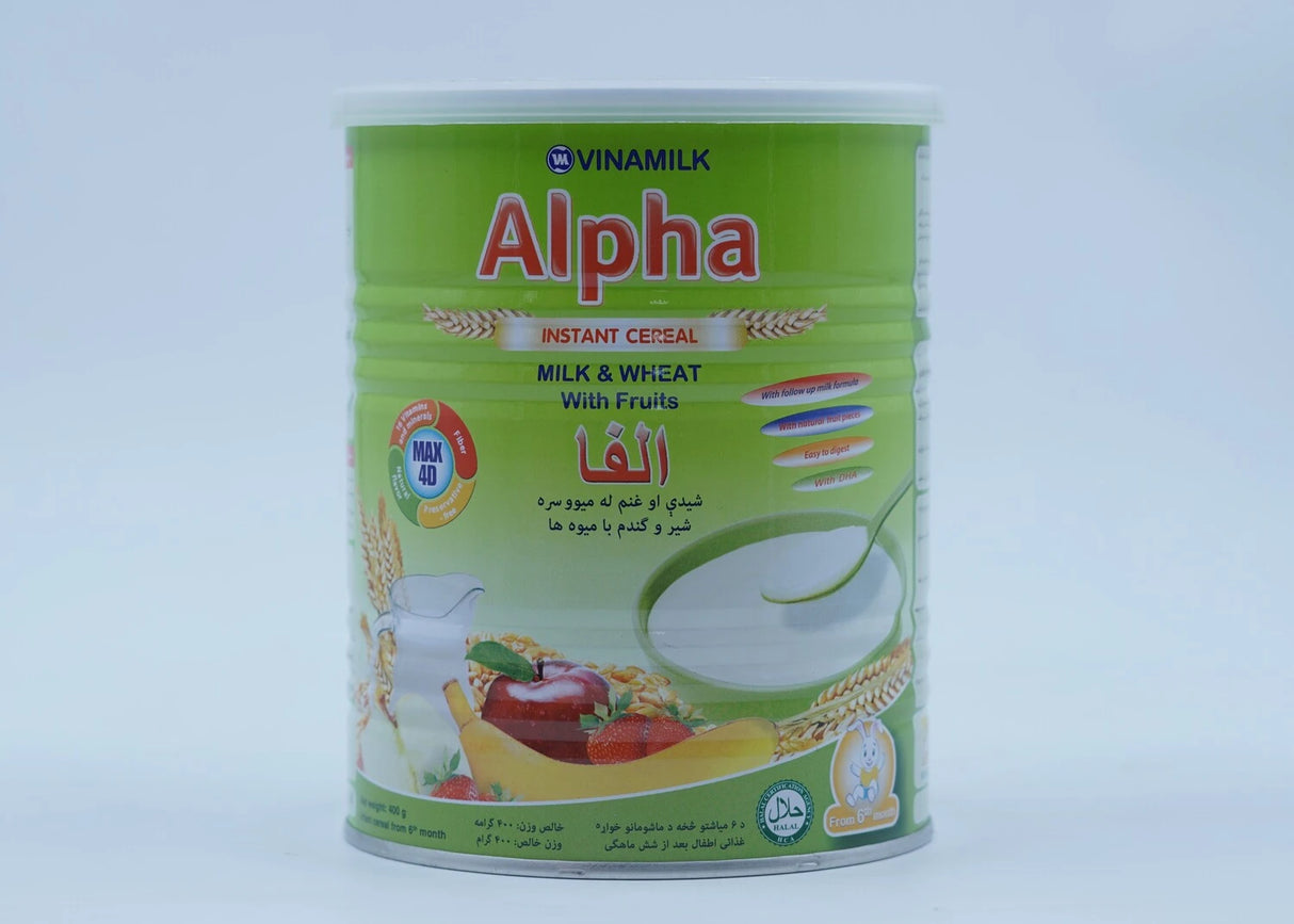 Alpha  milk & wheat with fruits 400 gr